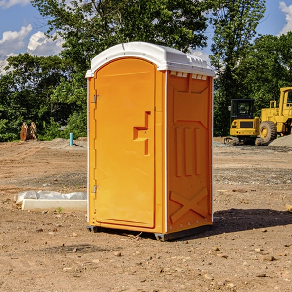 how often are the portable restrooms cleaned and serviced during a rental period in West Ohio